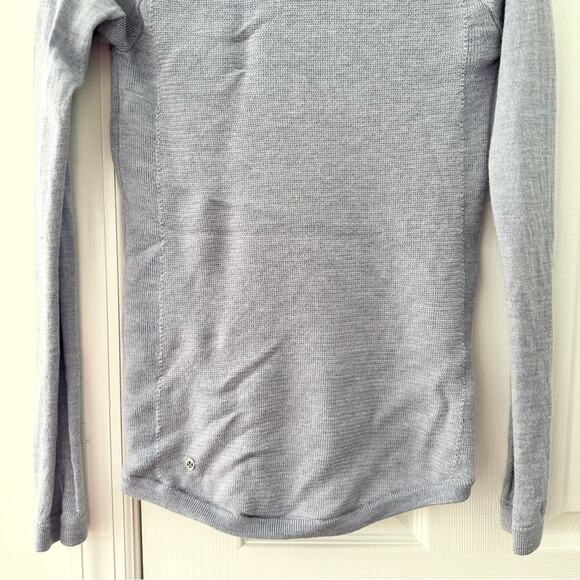Lululemon Athletica Sit In Lotus Heathered Lilac Crew Neck Cozy Sweater Knit 4 - Picture 11 of 13